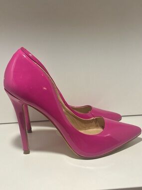 Steve Madden Hot Pink Patent Pointed-Toe Stiletto Pumps